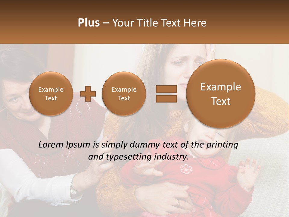 A Woman Holding A Baby And A Woman Holding A Child PowerPoint Template
