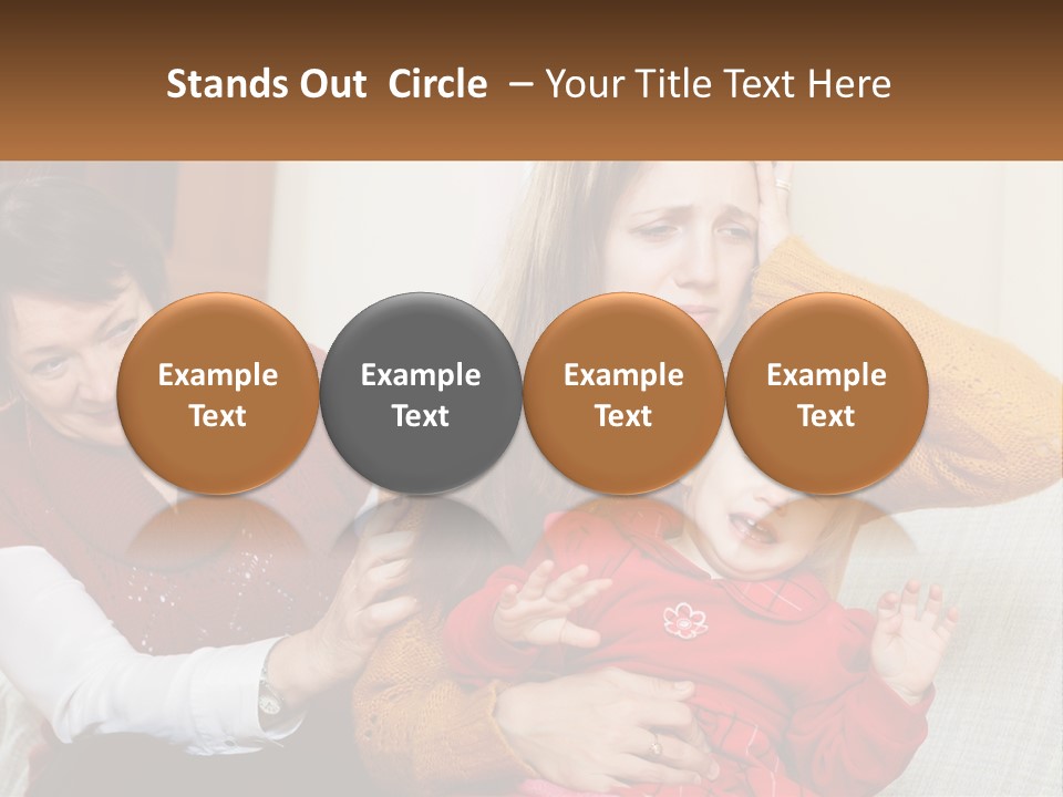 A Woman Holding A Baby And A Woman Holding A Child PowerPoint Template