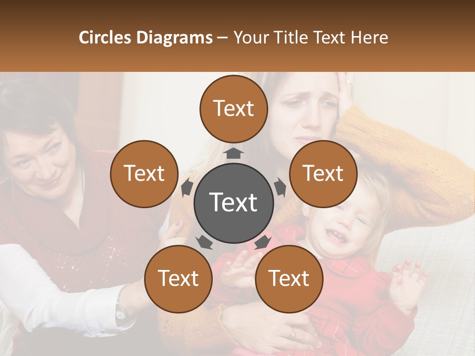 A Woman Holding A Baby And A Woman Holding A Child PowerPoint Template