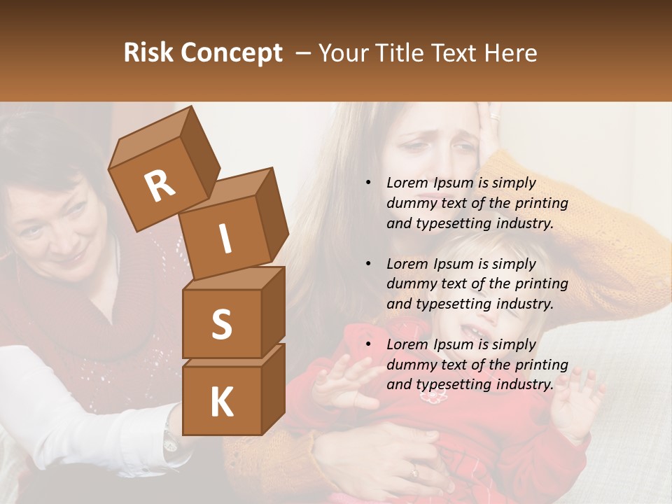 A Woman Holding A Baby And A Woman Holding A Child PowerPoint Template