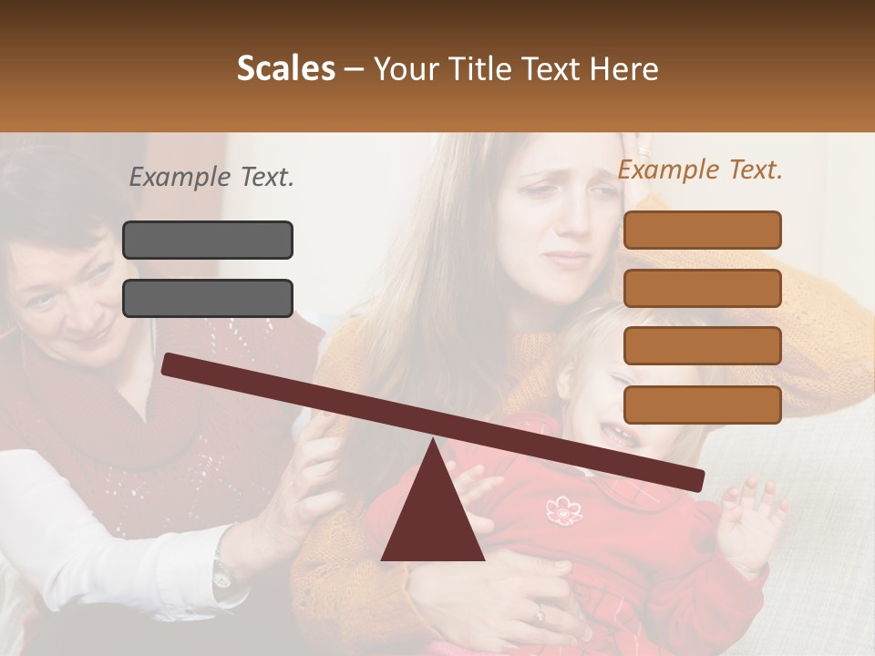 A Woman Holding A Baby And A Woman Holding A Child PowerPoint Template