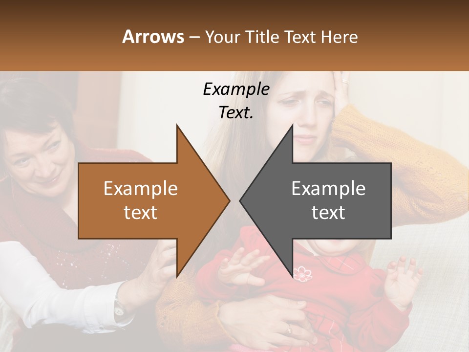 A Woman Holding A Baby And A Woman Holding A Child PowerPoint Template