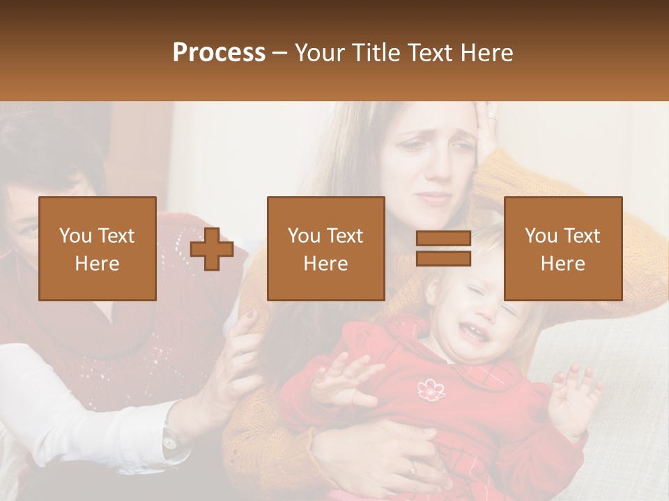 A Woman Holding A Baby And A Woman Holding A Child PowerPoint Template