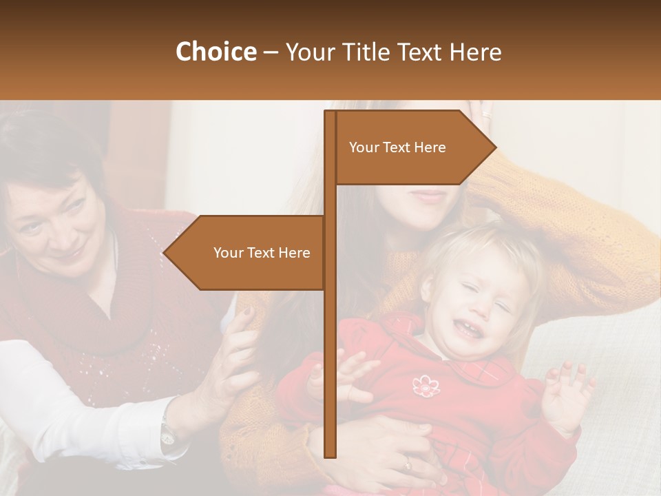 A Woman Holding A Baby And A Woman Holding A Child PowerPoint Template
