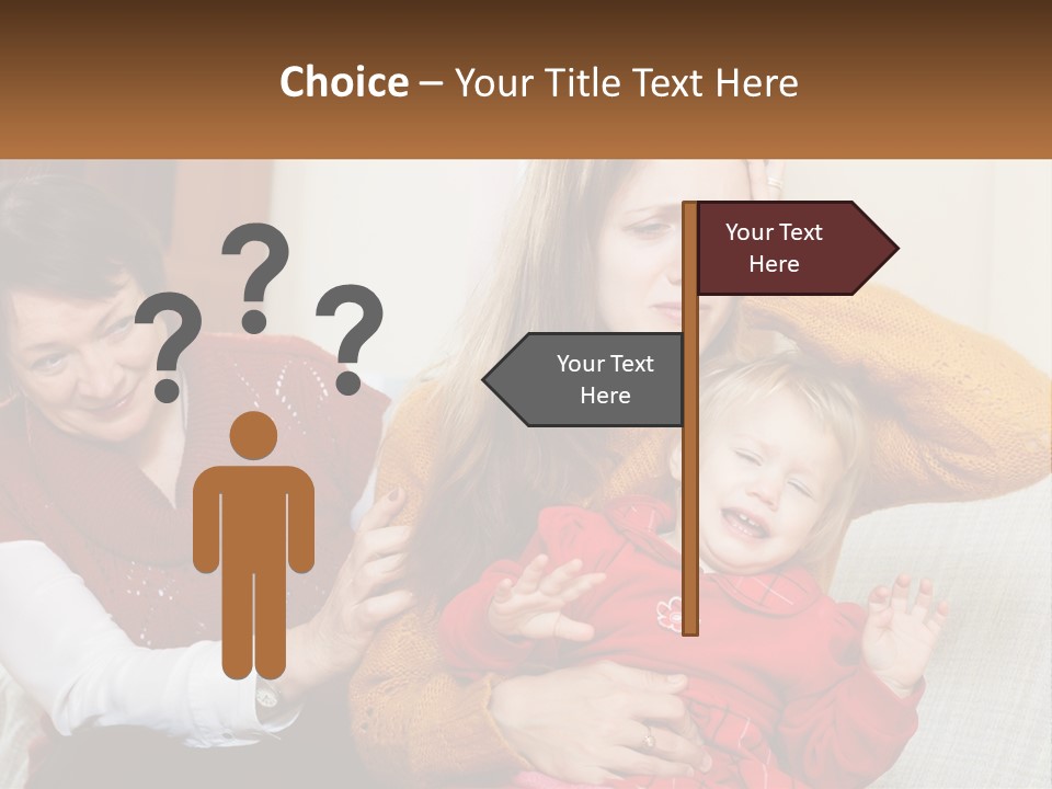 A Woman Holding A Baby And A Woman Holding A Child PowerPoint Template