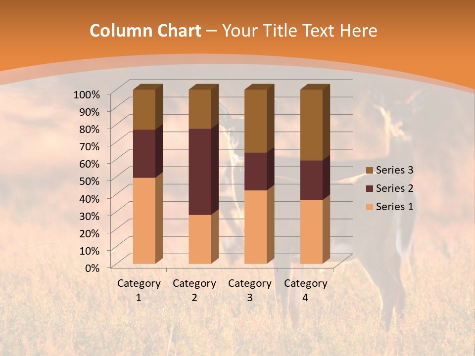 A Couple Of Deer Standing On Top Of A Grass Covered Field PowerPoint Template