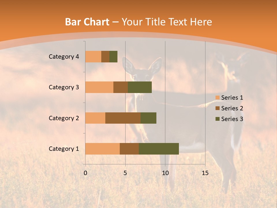 A Couple Of Deer Standing On Top Of A Grass Covered Field PowerPoint Template