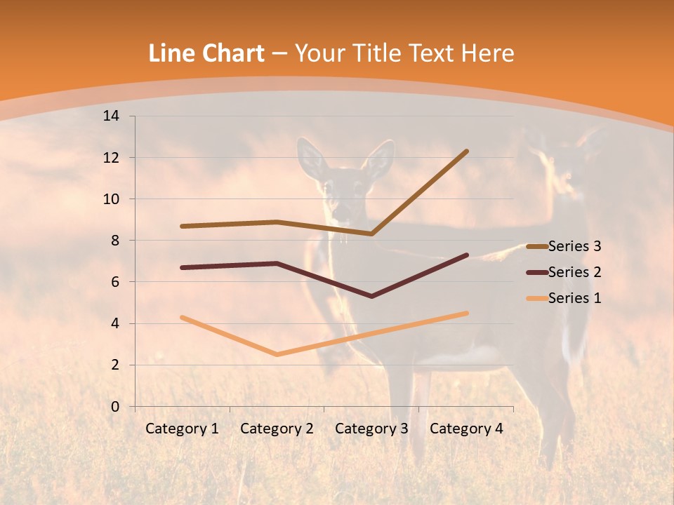 A Couple Of Deer Standing On Top Of A Grass Covered Field PowerPoint Template
