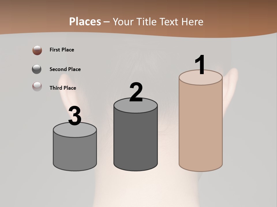 A Woman's Back With Her Hair In A Bun PowerPoint Template