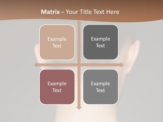 A Woman's Back With Her Hair In A Bun PowerPoint Template