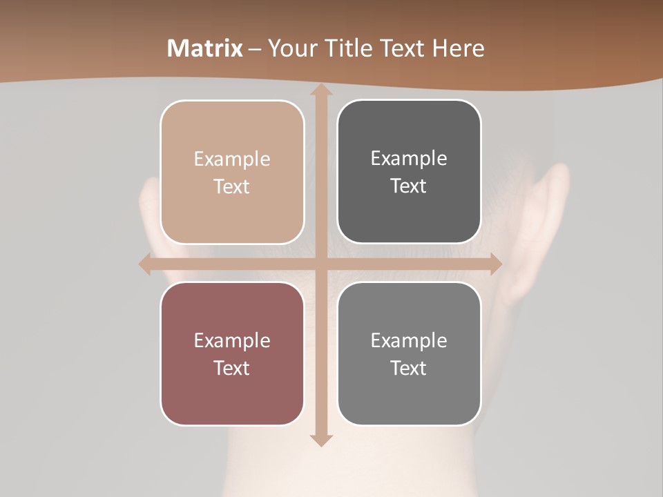 A Woman's Back With Her Hair In A Bun PowerPoint Template