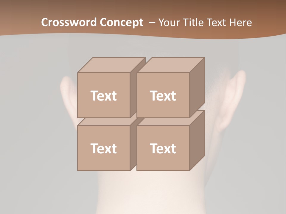 A Woman's Back With Her Hair In A Bun PowerPoint Template