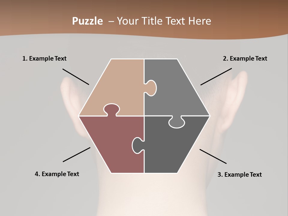 A Woman's Back With Her Hair In A Bun PowerPoint Template