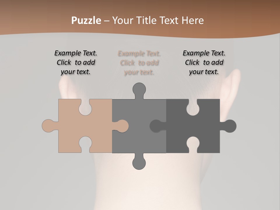 A Woman's Back With Her Hair In A Bun PowerPoint Template