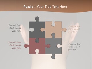 A Woman's Back With Her Hair In A Bun PowerPoint Template