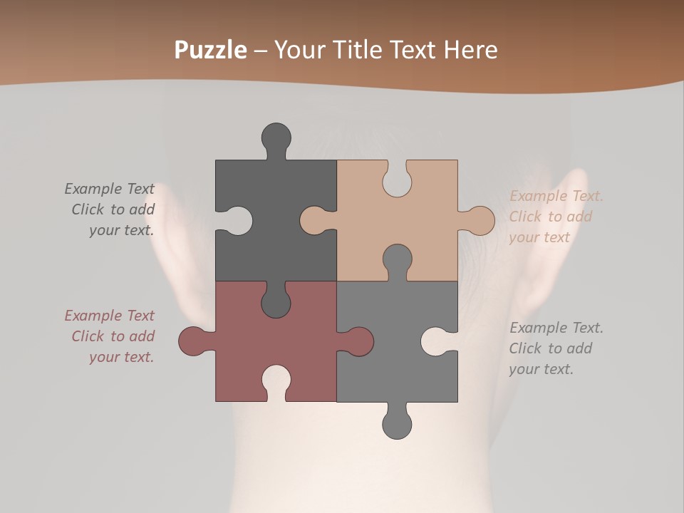 A Woman's Back With Her Hair In A Bun PowerPoint Template