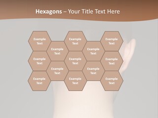 A Woman's Back With Her Hair In A Bun PowerPoint Template