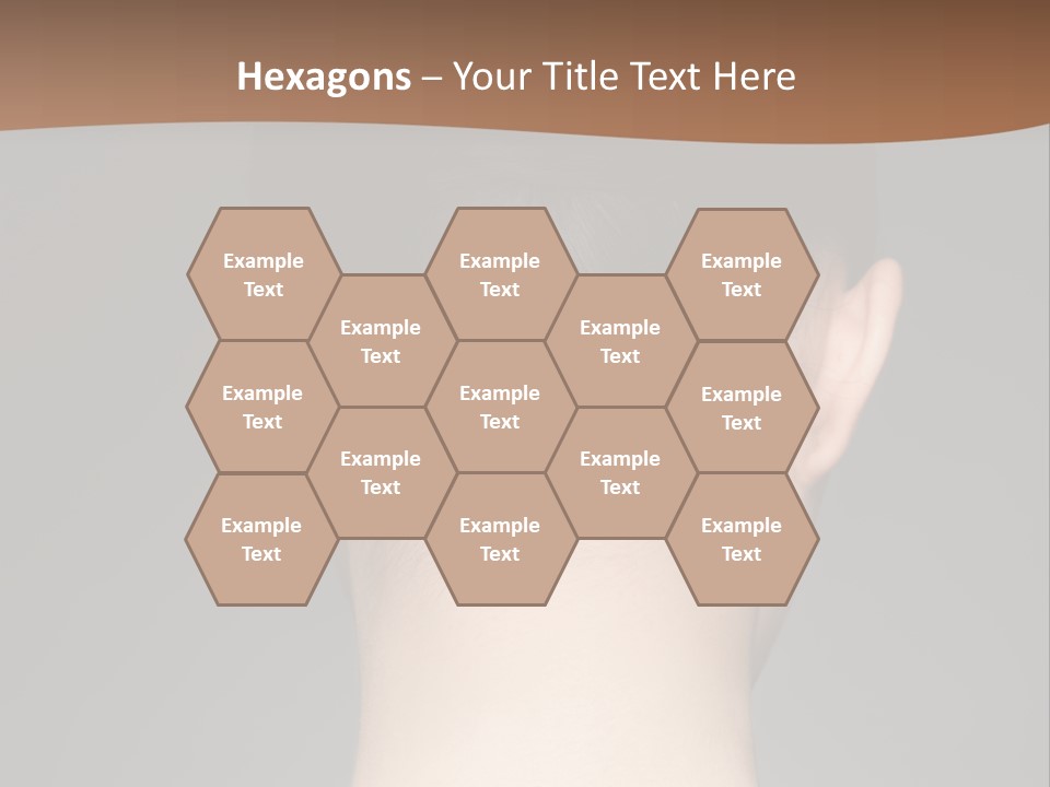 A Woman's Back With Her Hair In A Bun PowerPoint Template