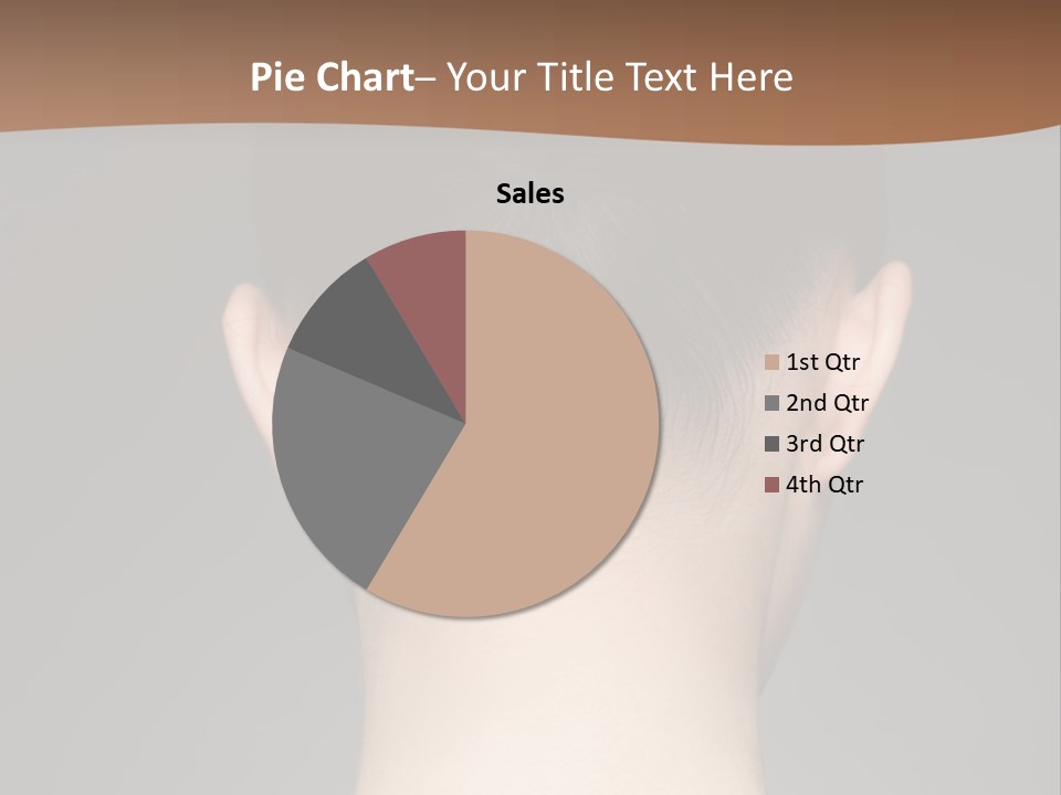 A Woman's Back With Her Hair In A Bun PowerPoint Template