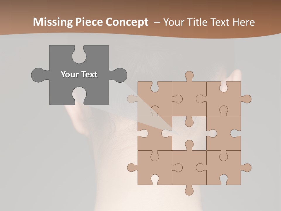 A Woman's Back With Her Hair In A Bun PowerPoint Template