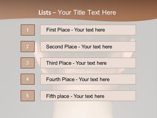 A Woman's Back With Her Hair In A Bun PowerPoint Template