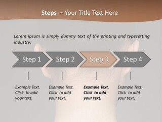 A Woman's Back With Her Hair In A Bun PowerPoint Template