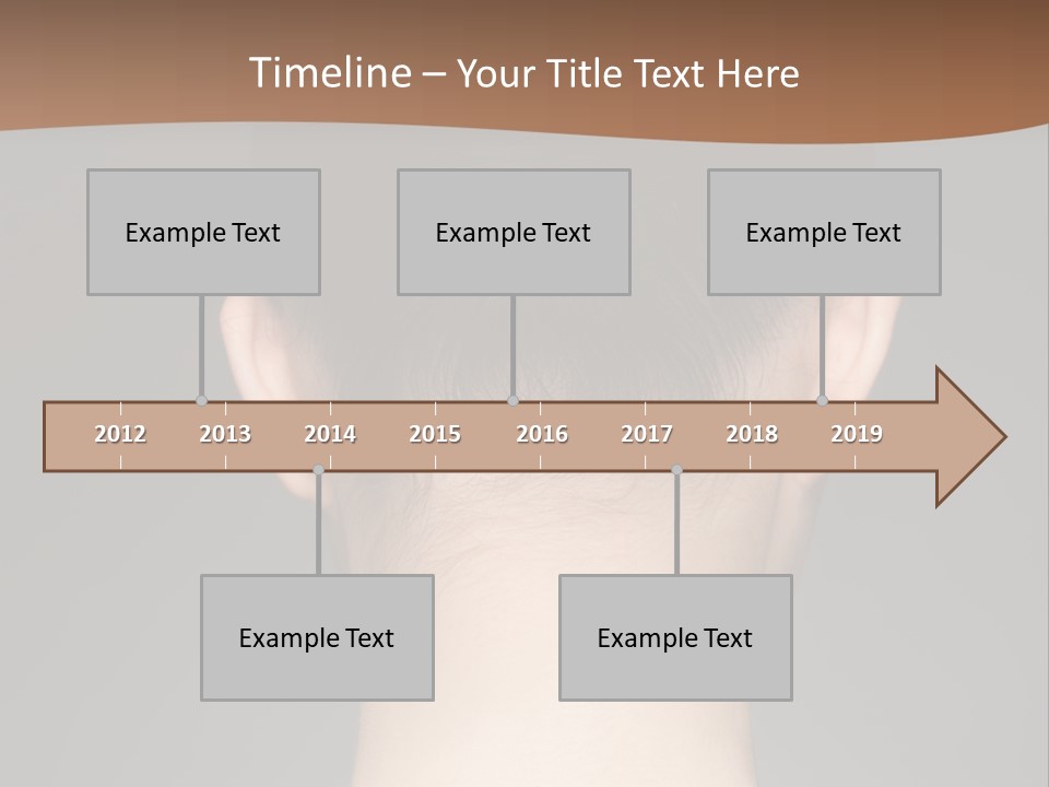 A Woman's Back With Her Hair In A Bun PowerPoint Template