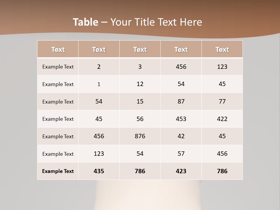 A Woman's Back With Her Hair In A Bun PowerPoint Template