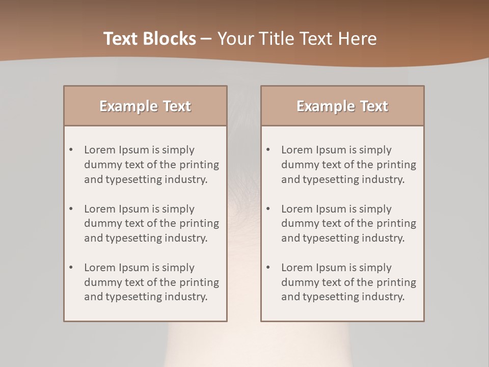 A Woman's Back With Her Hair In A Bun PowerPoint Template