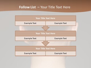 A Woman's Back With Her Hair In A Bun PowerPoint Template