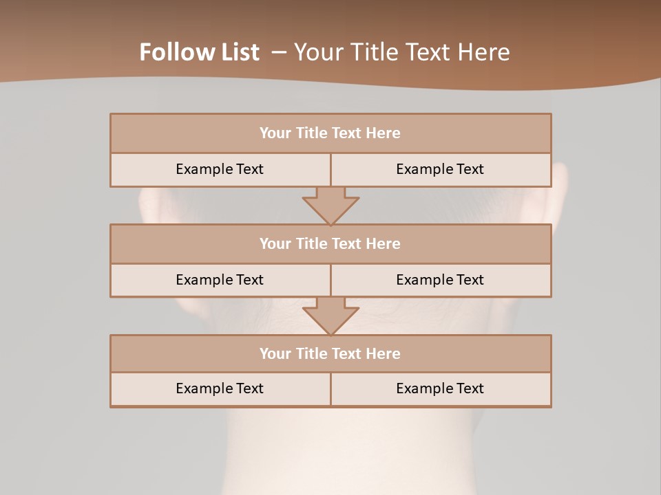 A Woman's Back With Her Hair In A Bun PowerPoint Template