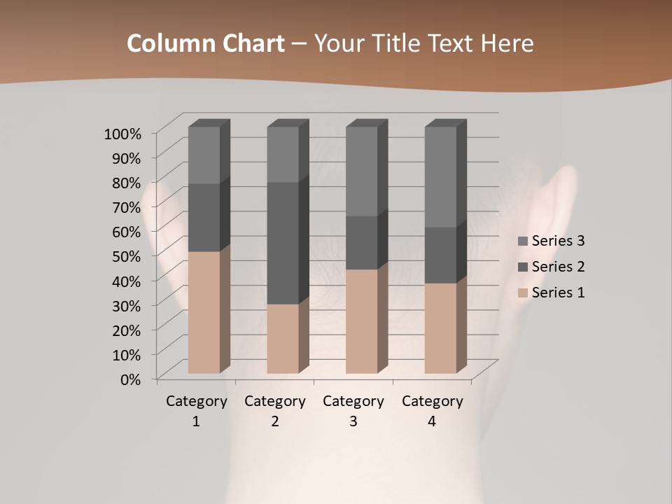 A Woman's Back With Her Hair In A Bun PowerPoint Template