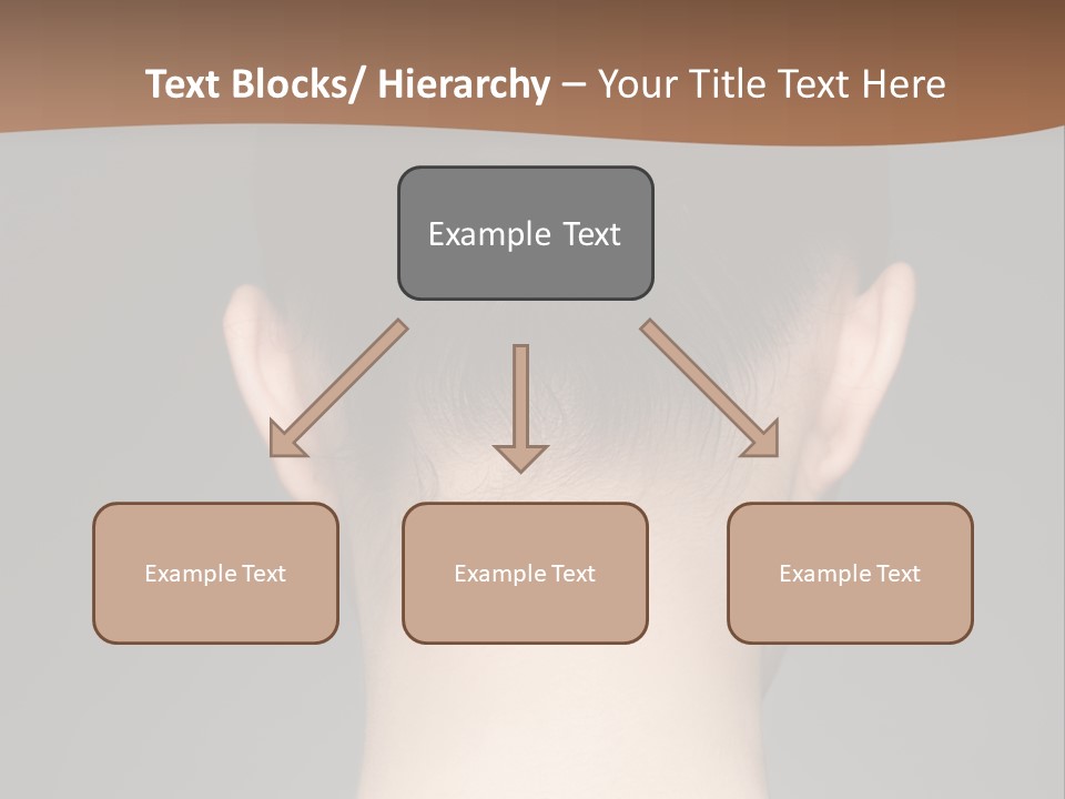 A Woman's Back With Her Hair In A Bun PowerPoint Template