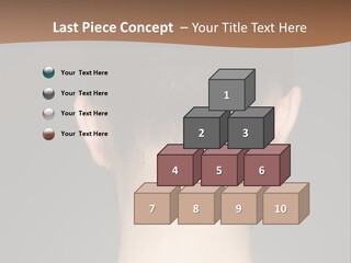 A Woman's Back With Her Hair In A Bun PowerPoint Template