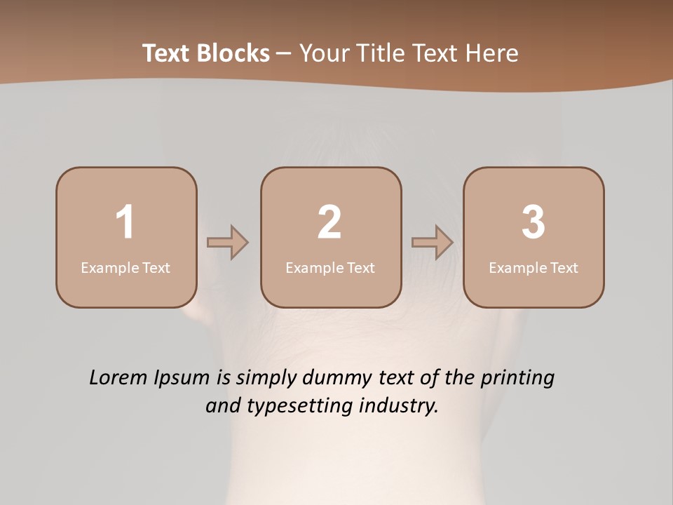 A Woman's Back With Her Hair In A Bun PowerPoint Template