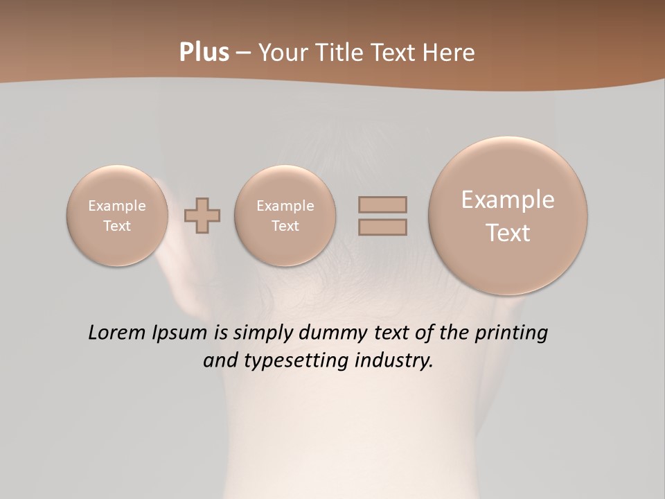 A Woman's Back With Her Hair In A Bun PowerPoint Template