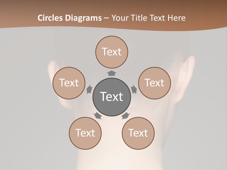 A Woman's Back With Her Hair In A Bun PowerPoint Template