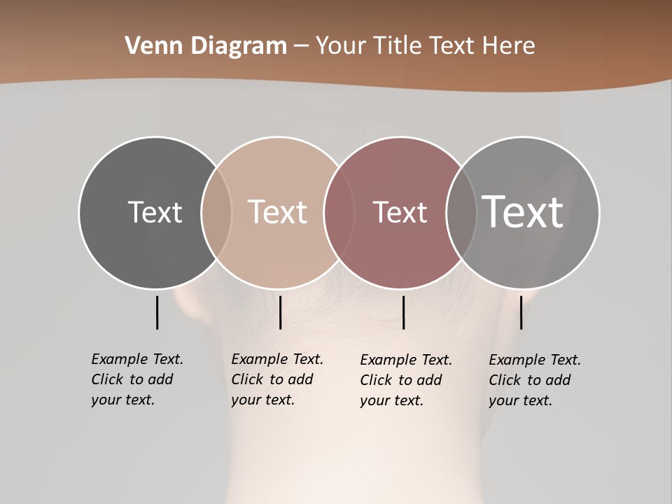 A Woman's Back With Her Hair In A Bun PowerPoint Template