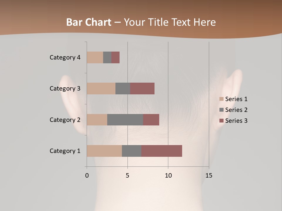 A Woman's Back With Her Hair In A Bun PowerPoint Template