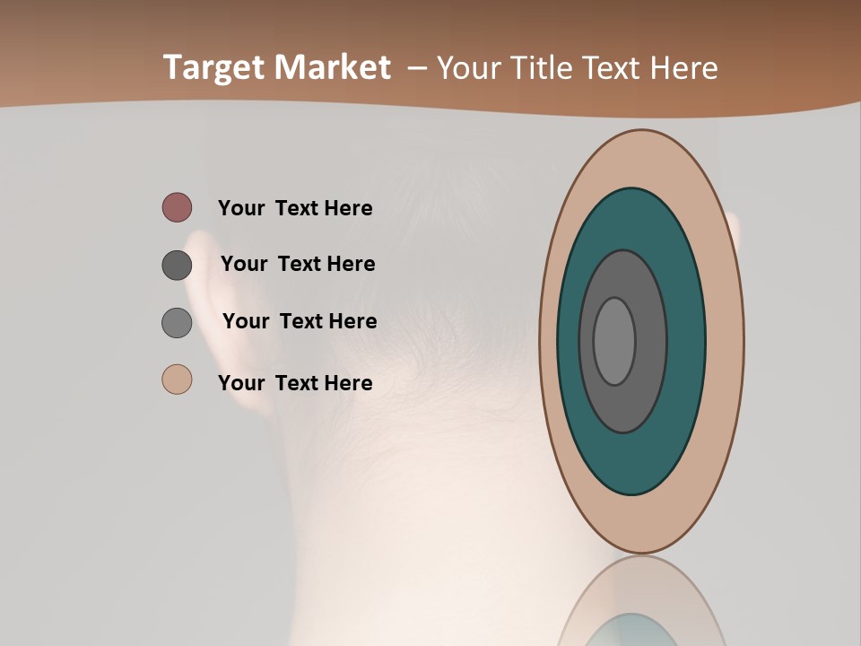 A Woman's Back With Her Hair In A Bun PowerPoint Template