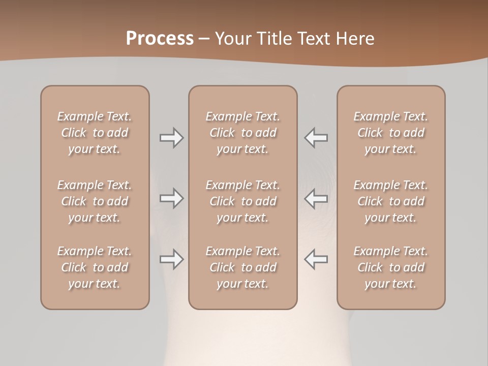 A Woman's Back With Her Hair In A Bun PowerPoint Template