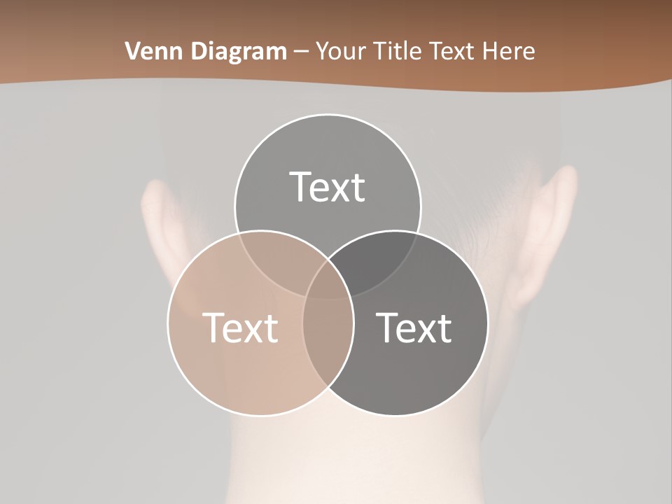 A Woman's Back With Her Hair In A Bun PowerPoint Template