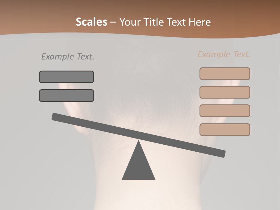 A Woman's Back With Her Hair In A Bun PowerPoint Template