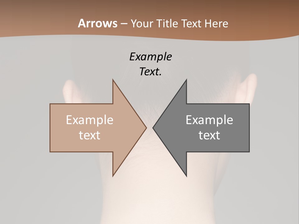 A Woman's Back With Her Hair In A Bun PowerPoint Template