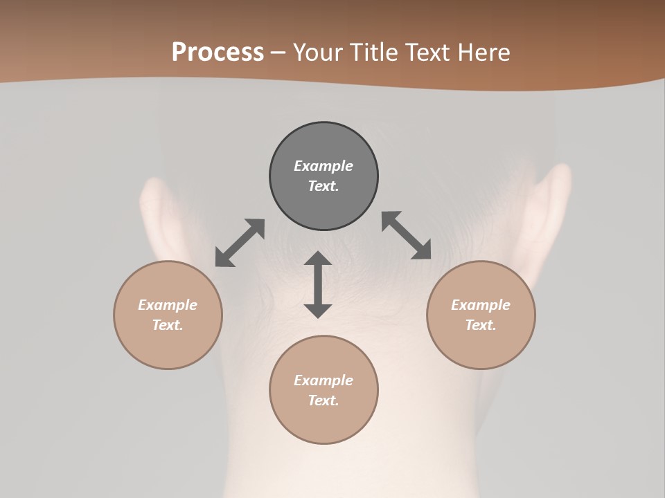 A Woman's Back With Her Hair In A Bun PowerPoint Template