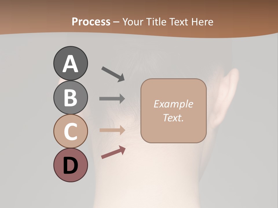 A Woman's Back With Her Hair In A Bun PowerPoint Template