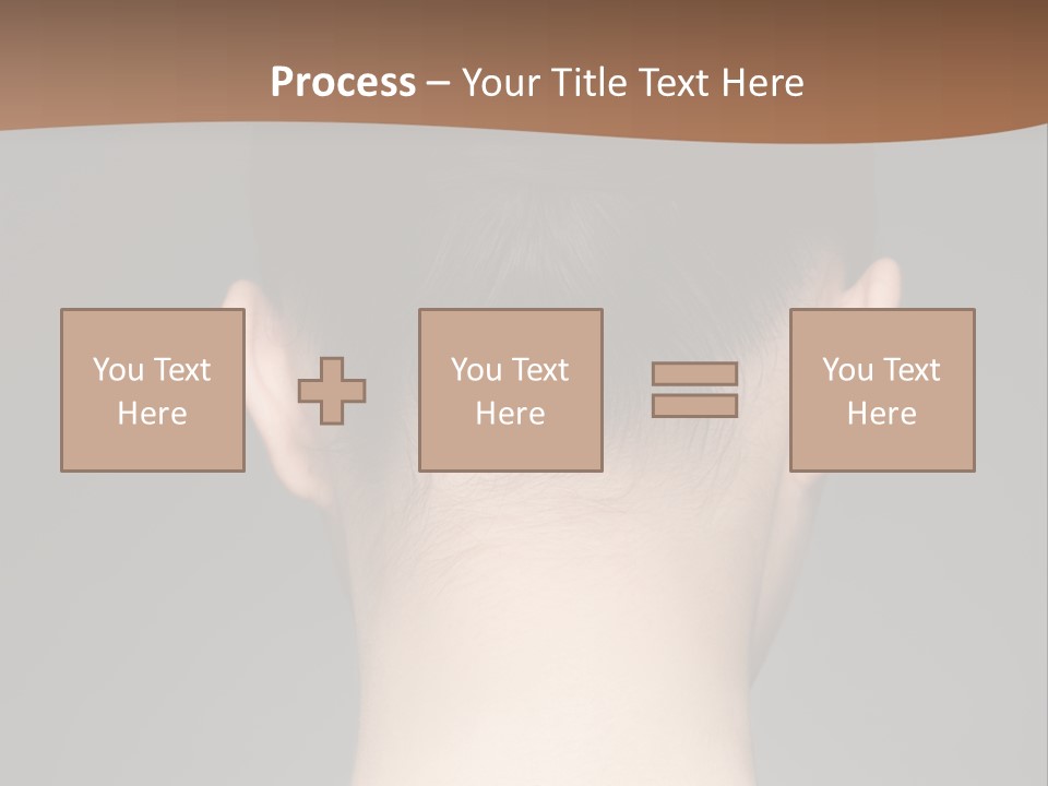 A Woman's Back With Her Hair In A Bun PowerPoint Template