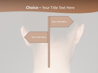 A Woman's Back With Her Hair In A Bun PowerPoint Template