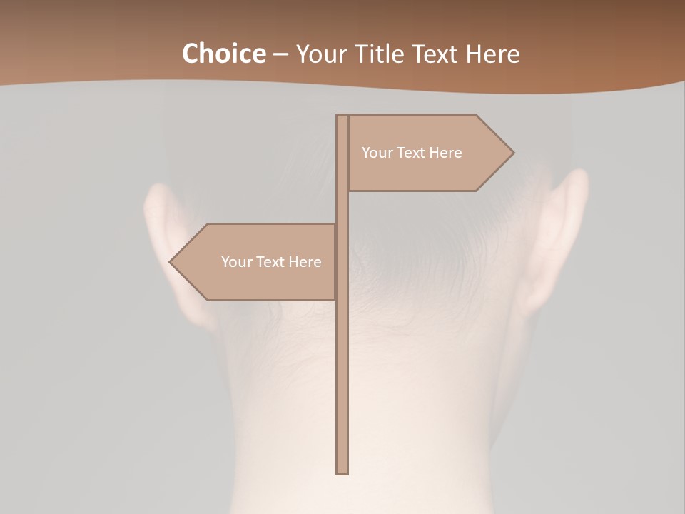 A Woman's Back With Her Hair In A Bun PowerPoint Template