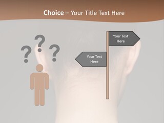 A Woman's Back With Her Hair In A Bun PowerPoint Template